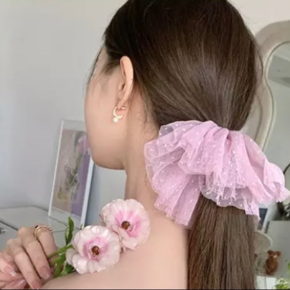 Chic & Stylish Large Lace Hair Scrunchie Accessory